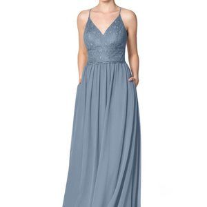 Azazie Inga in Dusty Blue - A6